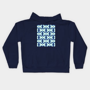 Retro Blue Ceramic Kids Hoodie